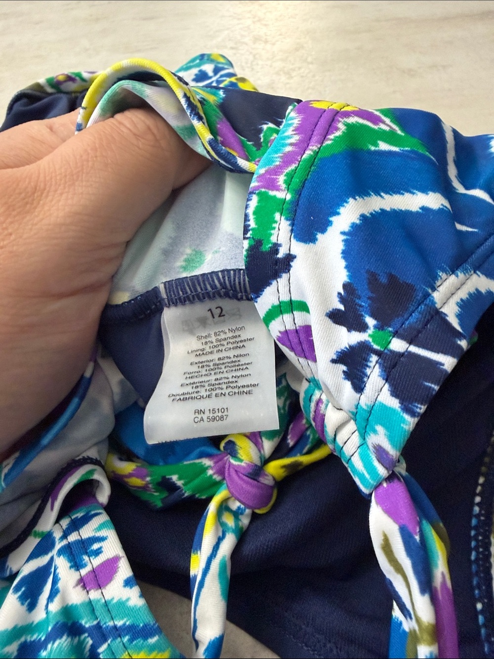 NWT! Into the Bleu tankini top. Tie back detail. 12 - Picture 10 of 10
